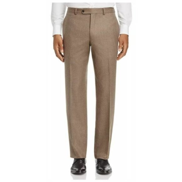 Jack Victor Other - Jack Victor Flannel Regular Fit Wool Dress Pants US 32R 32 R Gray Rtl $255